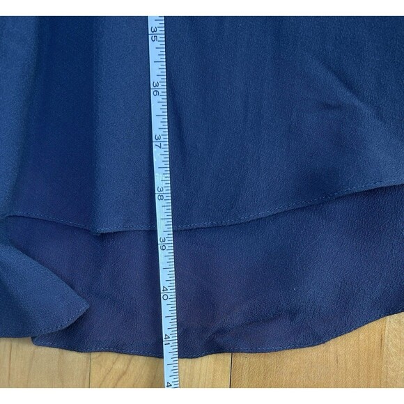 Elegant Rebecca Taylor NWT size 4 Navy Rayon Silk Dress Retail $395 - Picture 12 of 12